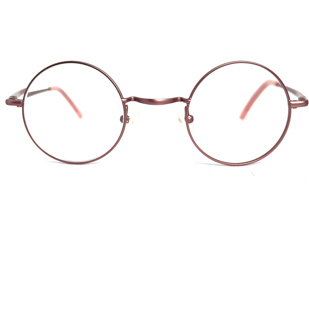 Zenni 550019 Eyeglasses Frame Matte Pink Metal‎ Flex 43-26-140 H17428
